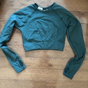 AYBL Teal Long Sleeve Crop Top